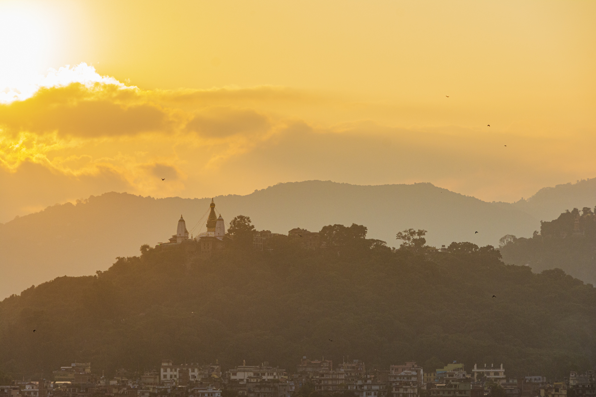 Kathmandu Blick vom Hotel Moonlight